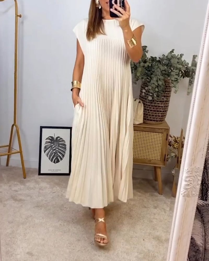 Jolienne Pleated Midi Dress