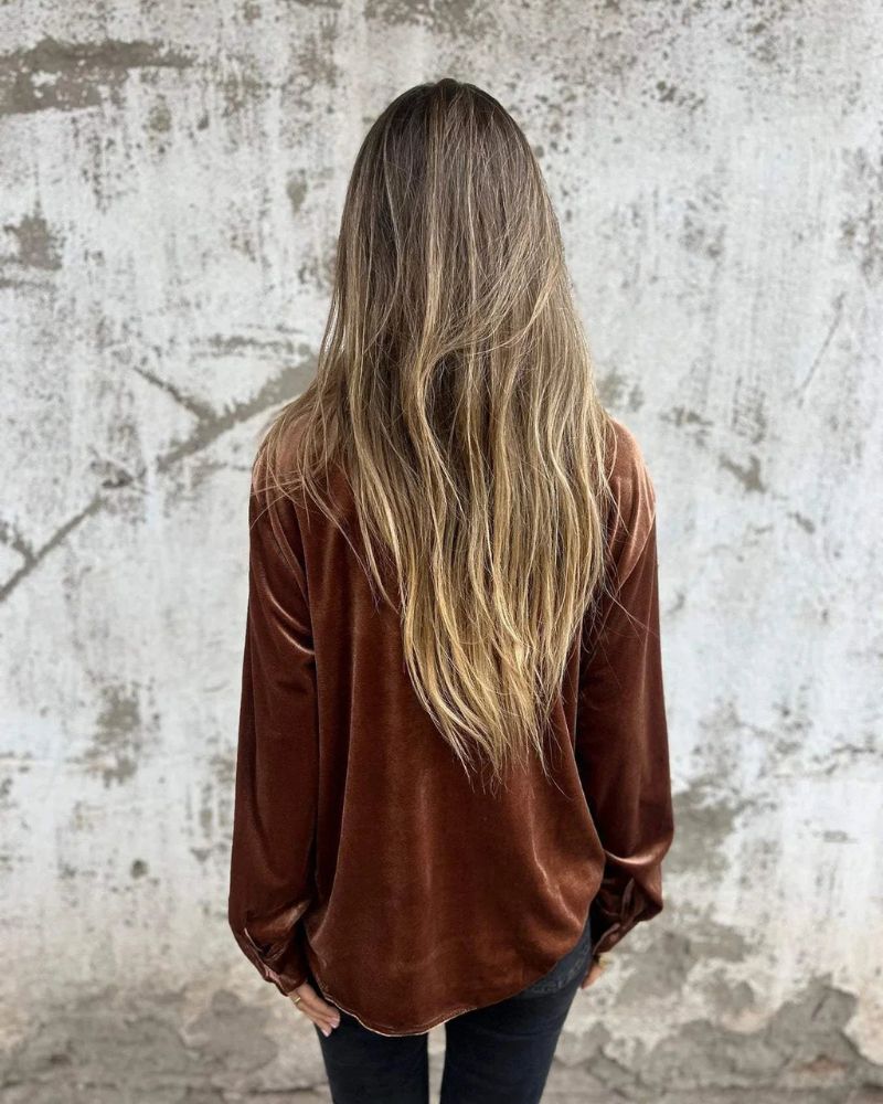 CATHERINE - ELEGANT VELVET BLOUSE