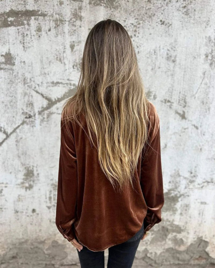 CATHERINE - ELEGANT VELVET BLOUSE