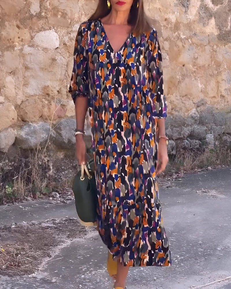 ASIRA - Printed Bohemian Dress