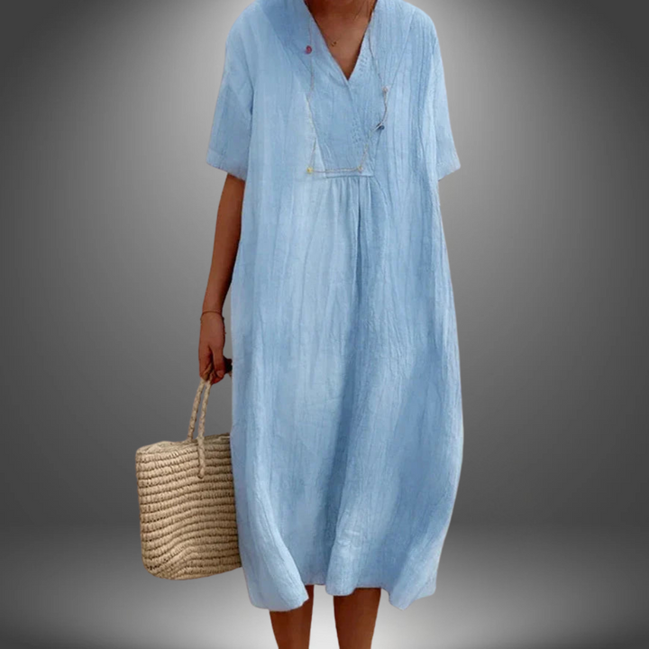 FEDERICA™ | DRESS WITH V-NECK