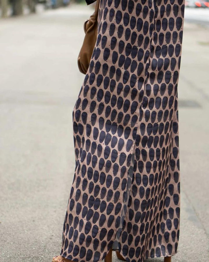 SOIRA - MAXI DRESS WITH OVAL PRINT