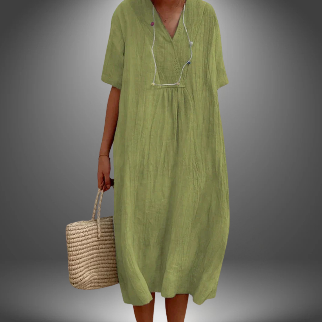 FEDERICA™ | DRESS WITH V-NECK