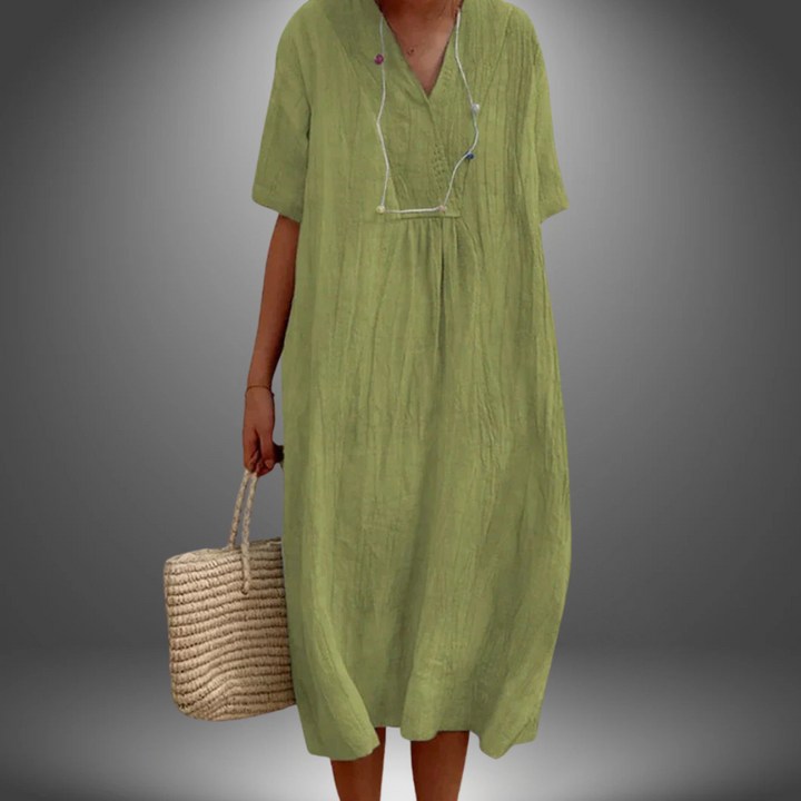 FEDERICA™ | DRESS WITH V-NECK