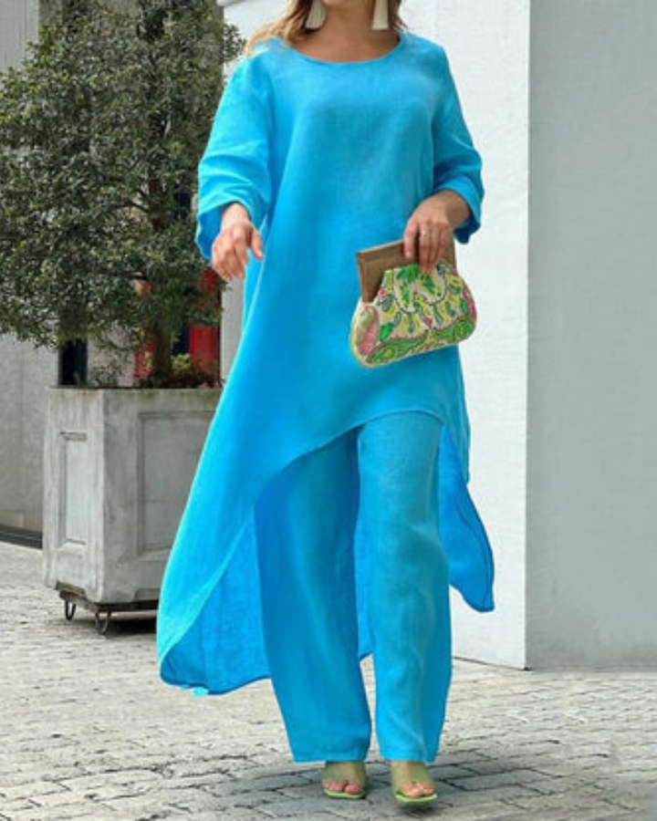 POLIAN - 2-PIECE SET IN COTTON AND LINEN
