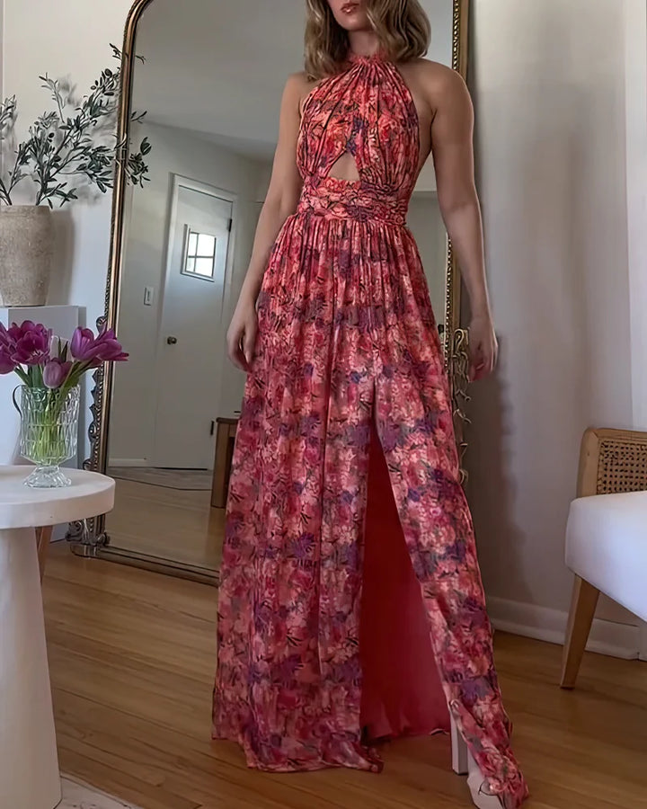Seraphina Open-Back Floral Maxi Dress