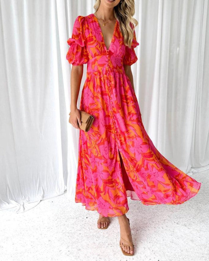DERANA - MAXI DRESS RED PINK