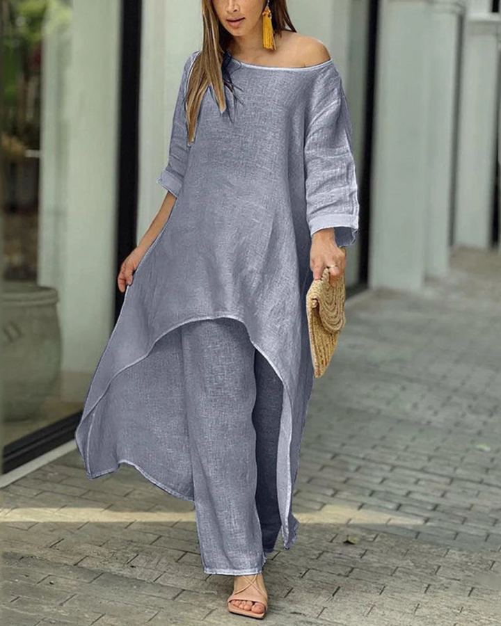 POLIAN - 2-PIECE SET IN COTTON AND LINEN