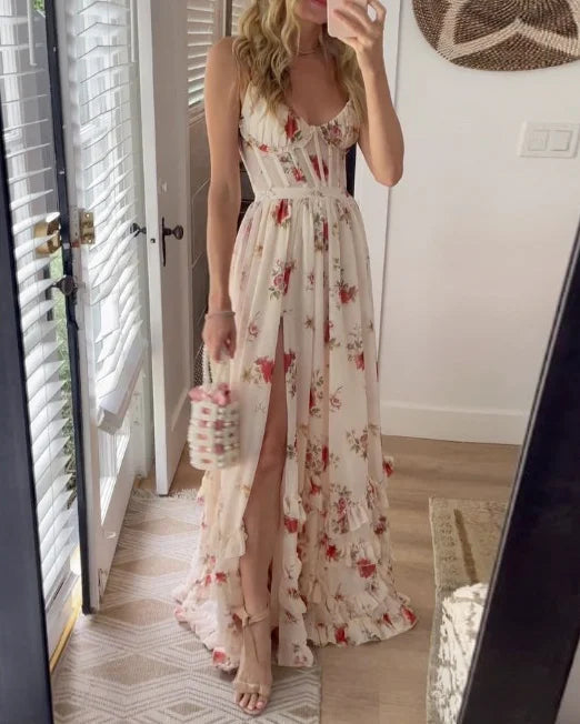 Fiorella Floral Split Maxi Dress