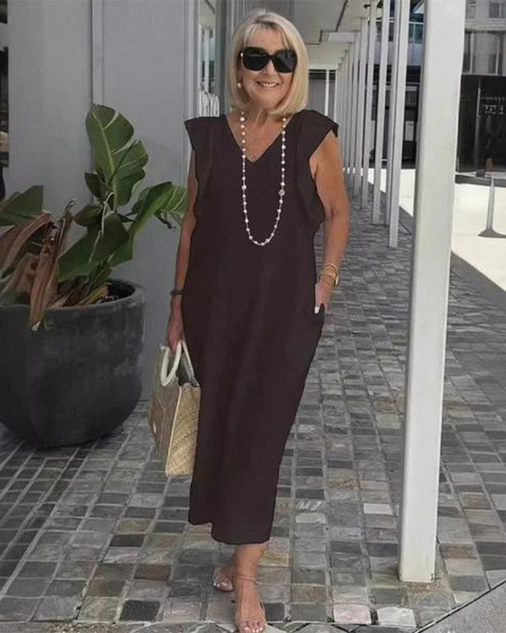 GLORIA – LONG LINEN DRESS