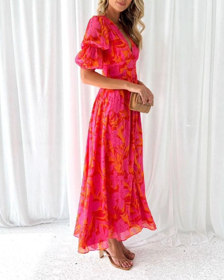 DERANA - MAXI DRESS RED PINK