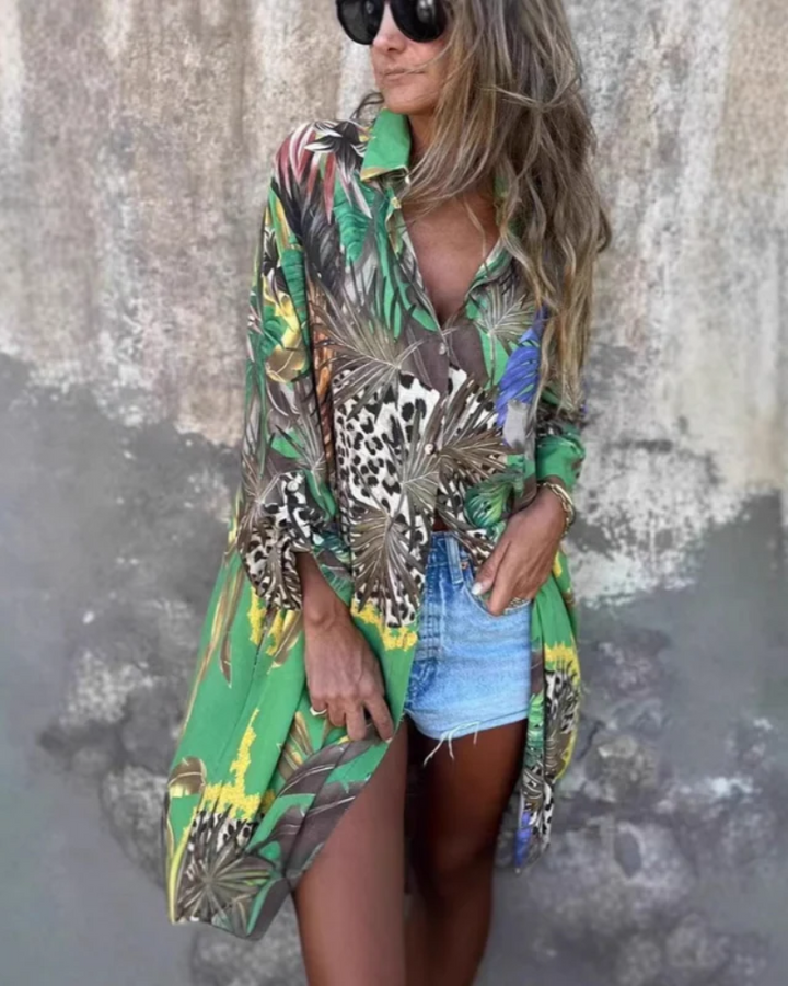 MAROVA – LONG SLEEVED PRINTED DRESS