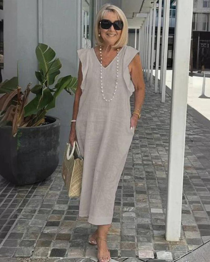 GLORIA – LONG LINEN DRESS