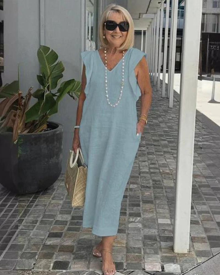 GLORIA – LONG LINEN DRESS