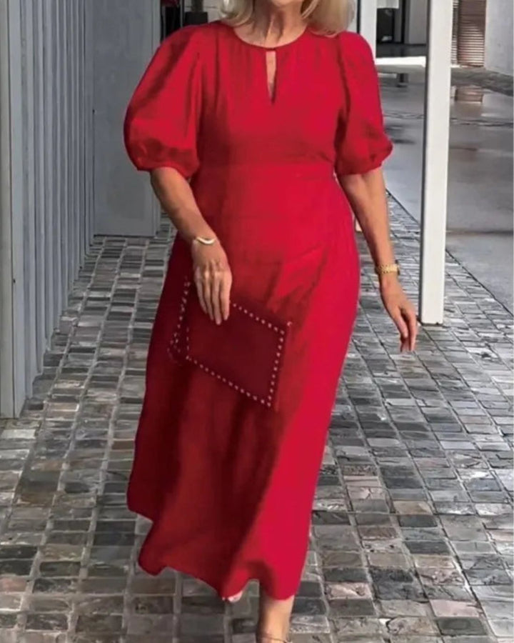 FIONA - ELEGANT DRESS OF COTTON AND LINEN ESSENCE