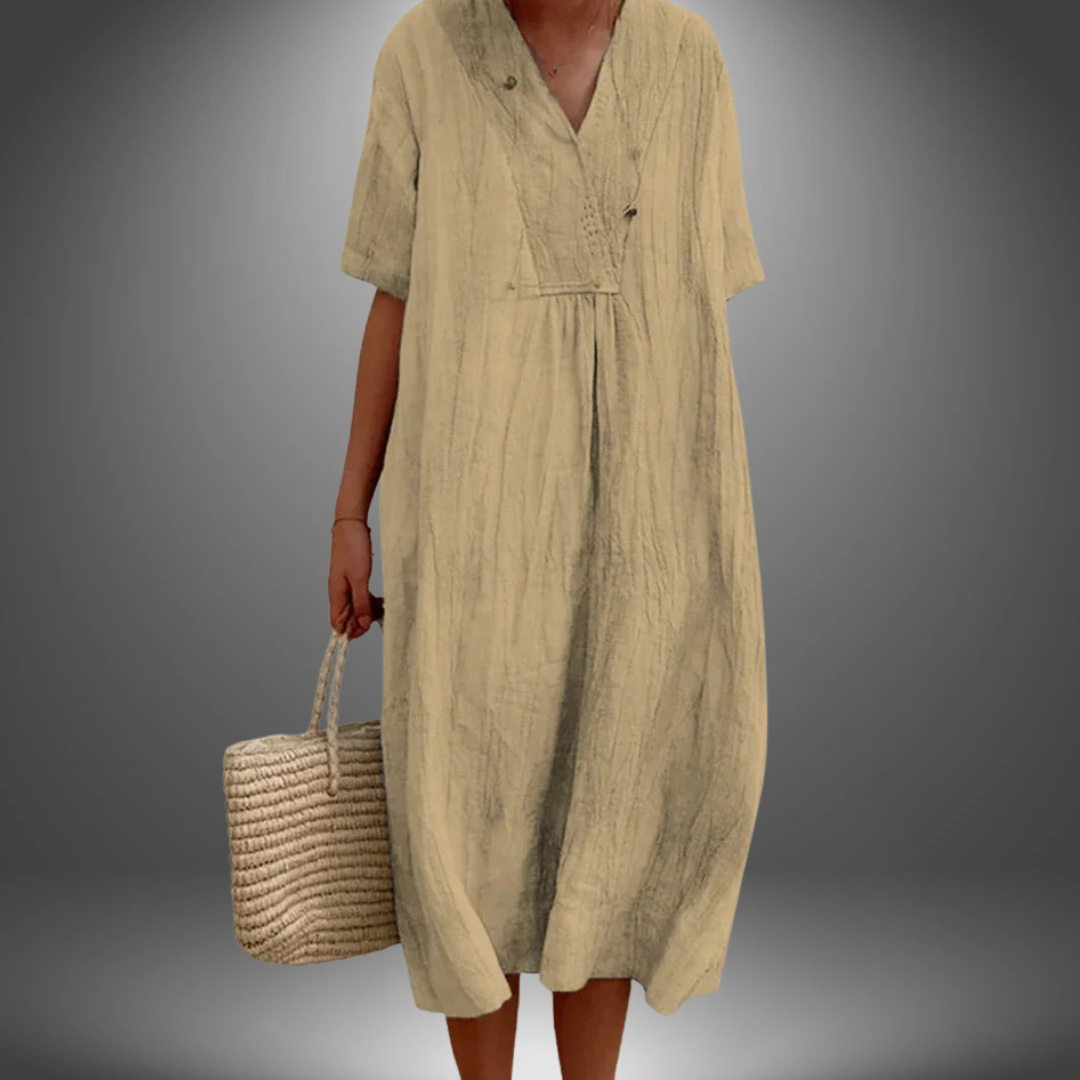 FEDERICA™ | DRESS WITH V-NECK