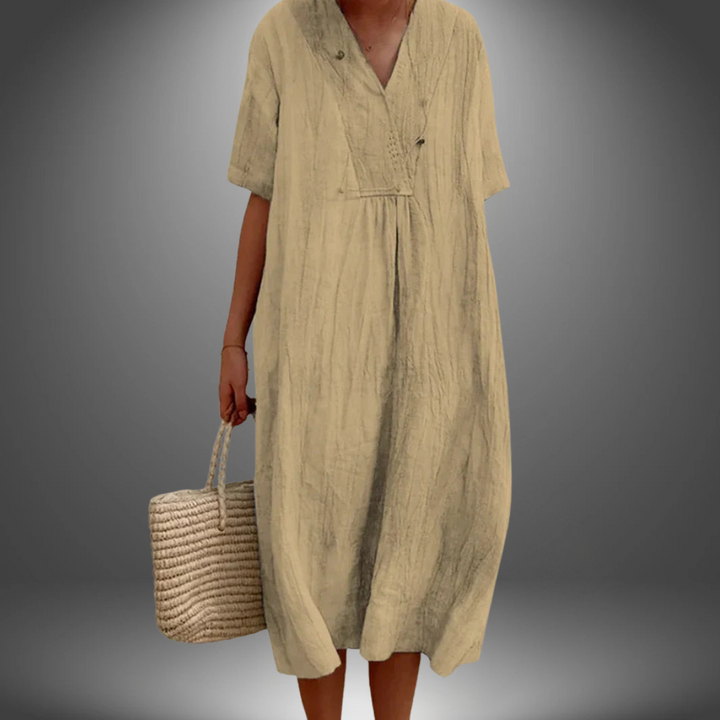 FEDERICA™ | DRESS WITH V-NECK