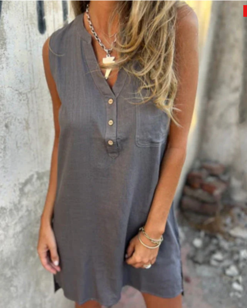 DAERA – BOHO DRESS WITH V-NECK