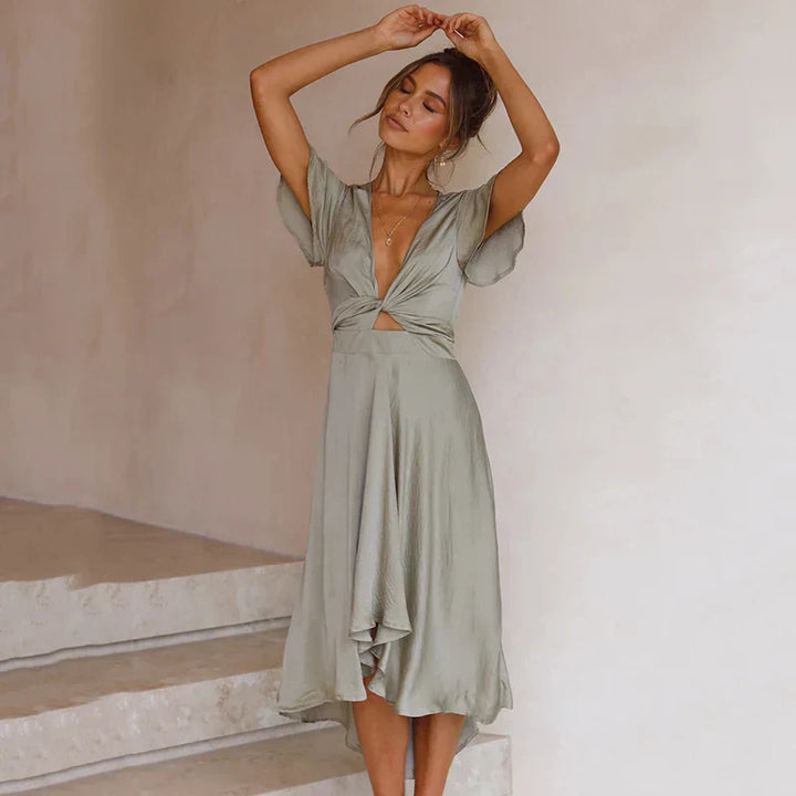 Clarice - Elegant Satin Dress
