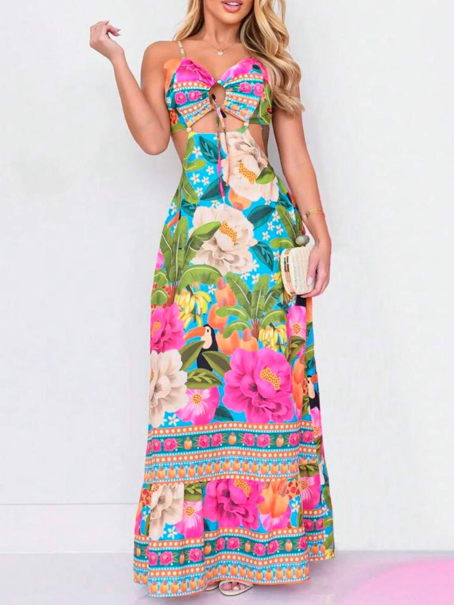 Lyxa Melbourne | Paola Tropical Toucan Maxi Dress