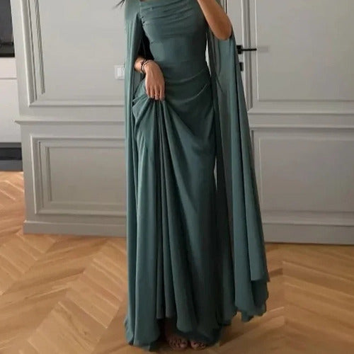 Lyxa Melbourne | Amara Draped Cape Evening Gown
