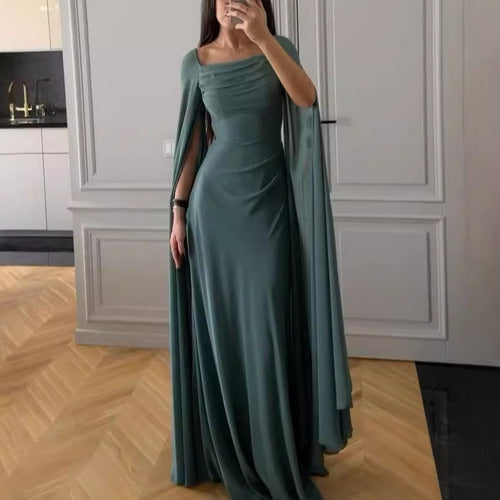Lyxa Melbourne | Amara Draped Cape Evening Gown