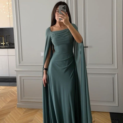 Lyxa Melbourne | Amara Draped Cape Evening Gown