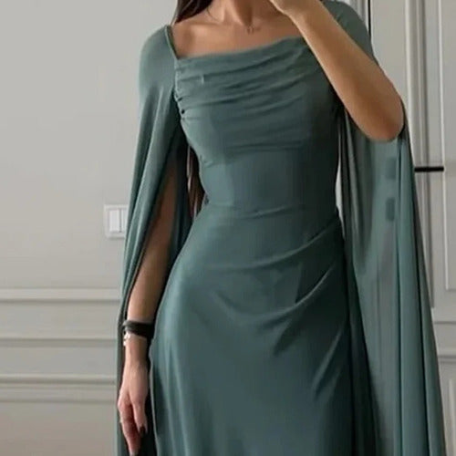 Lyxa Melbourne | Amara Draped Cape Evening Gown