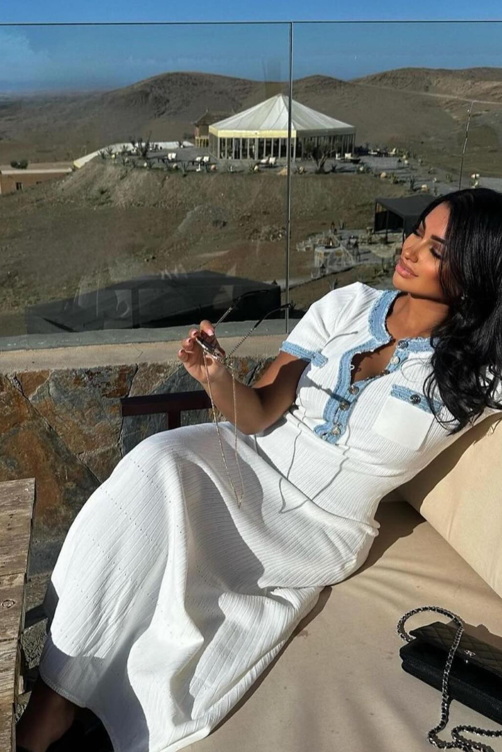 Rhoswen | Azure Collar Dress