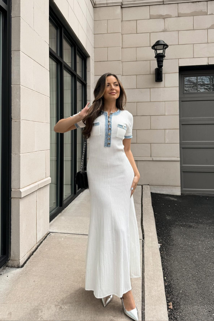 Rhoswen | Azure Collar Dress