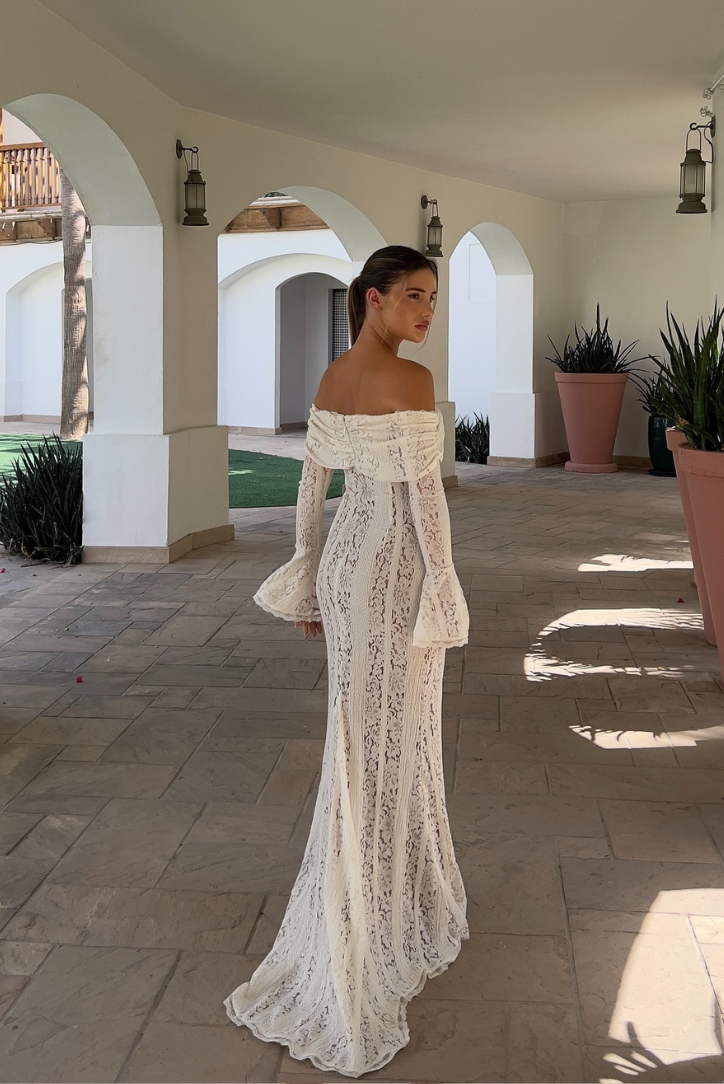 Indira | Off-Shoulder Lace Gown