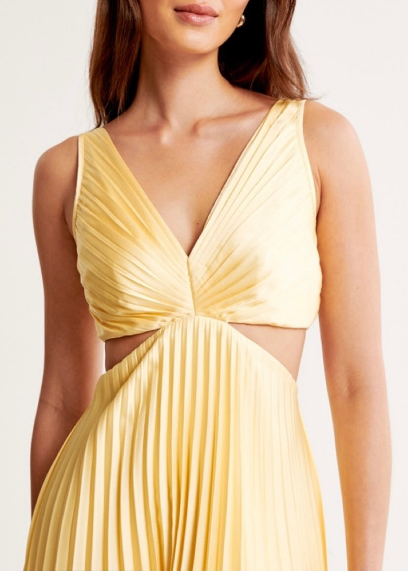 Marina - Long Pleated Dress