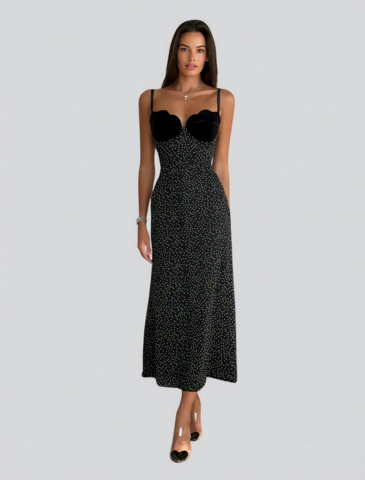 Aria - Black Midi Dress