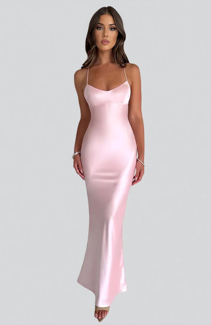 Isabel - Luxury Satin Maxi Dress