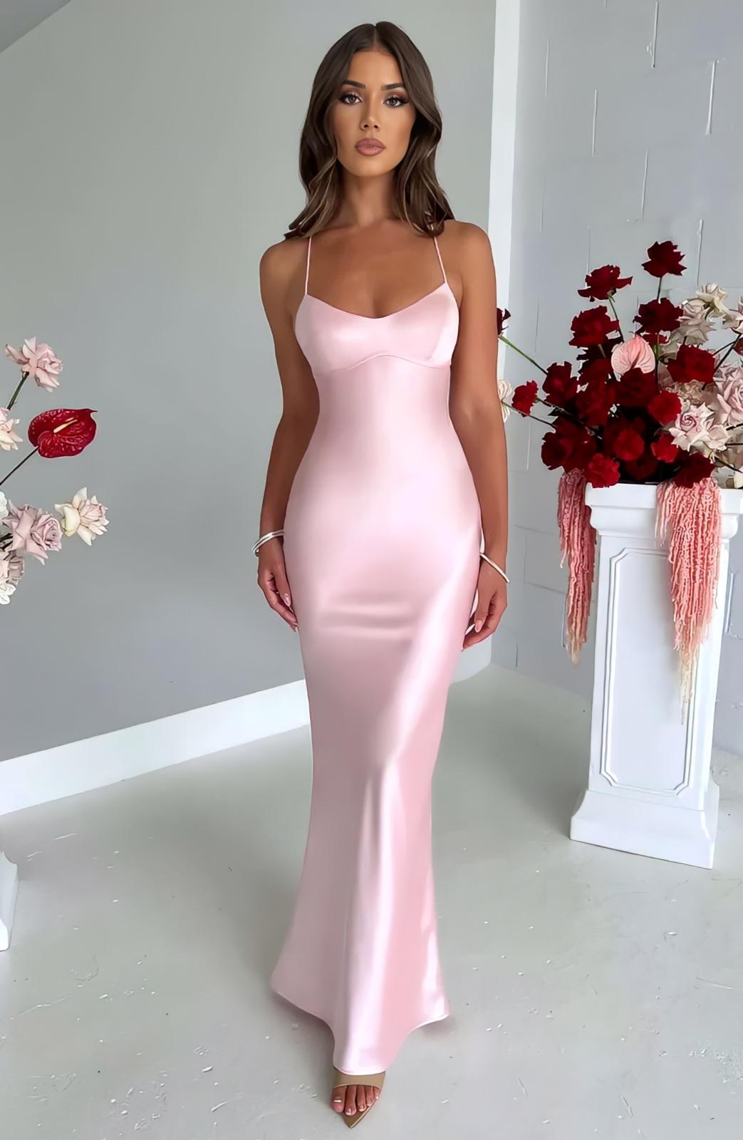 Isabel - Luxury Satin Maxi Dress