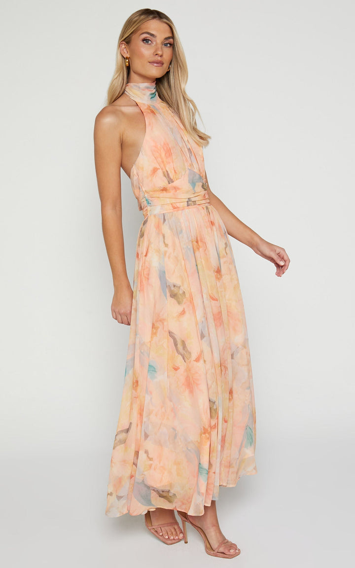 Elara Halterneck Maxi Dress