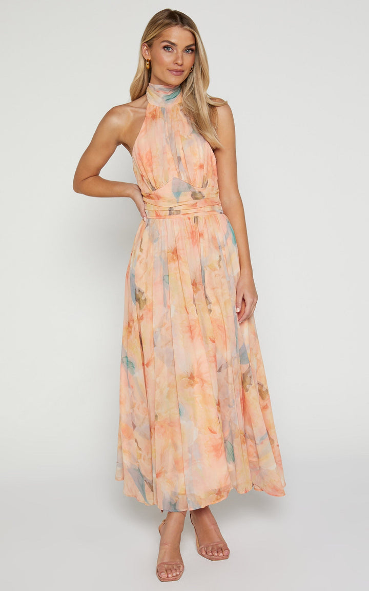 Elara Halterneck Maxi Dress