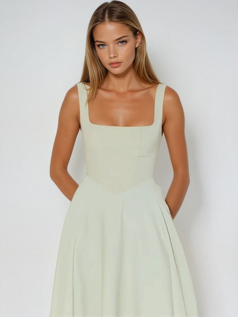 Amara Sage Midi Dress