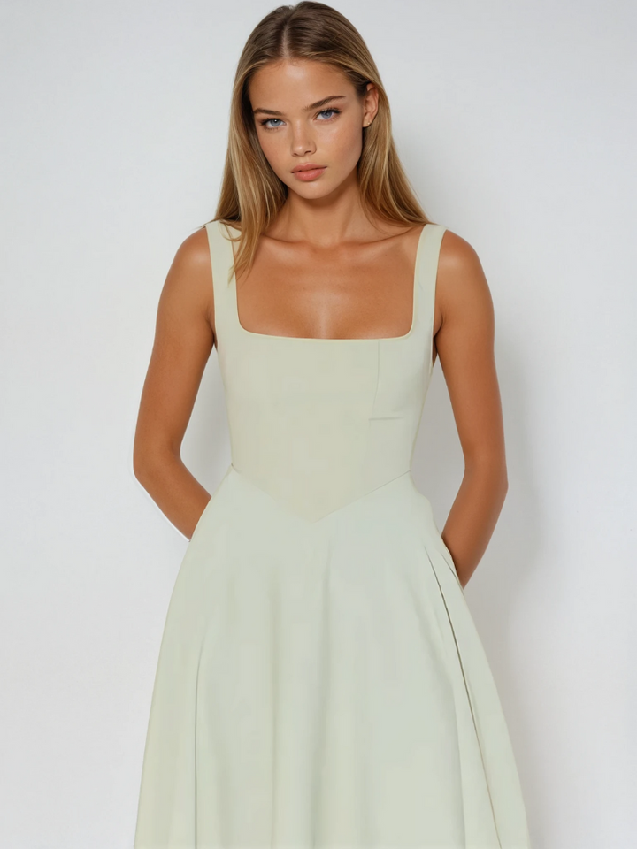 Amara Sage Midi Dress