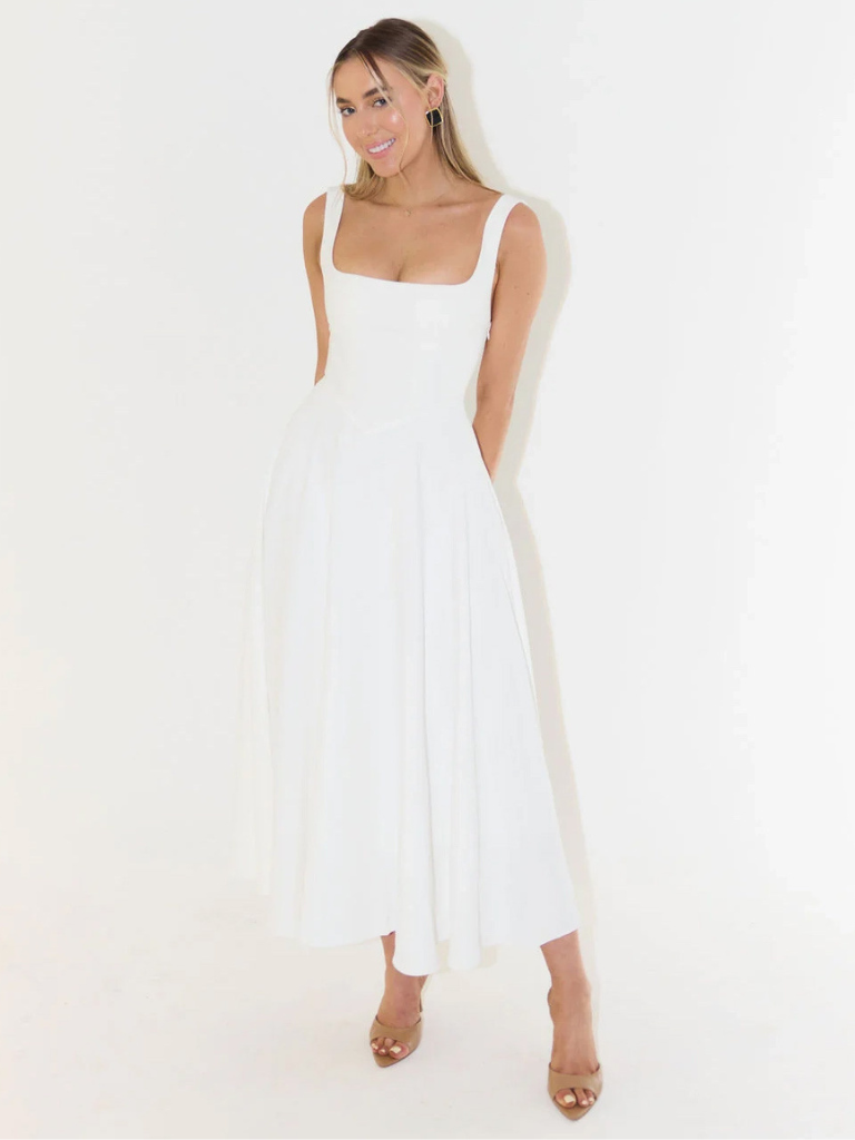 Amara Sage Midi Dress