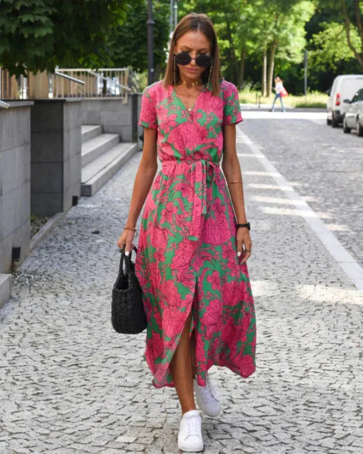 Linda - Elegant Floral Dress