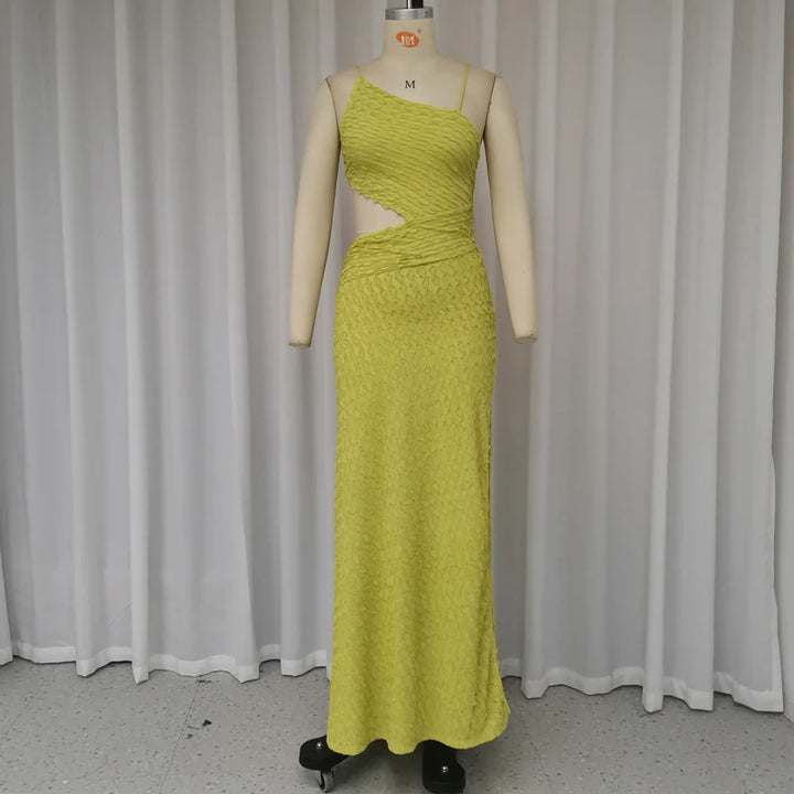 Lyxa Melbourne | Isla Pleated One-Shoulder Maxi Dress