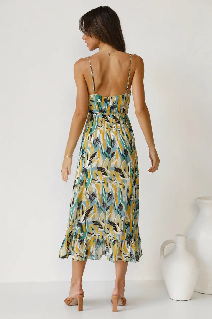 Solene Abstract Midi Dress