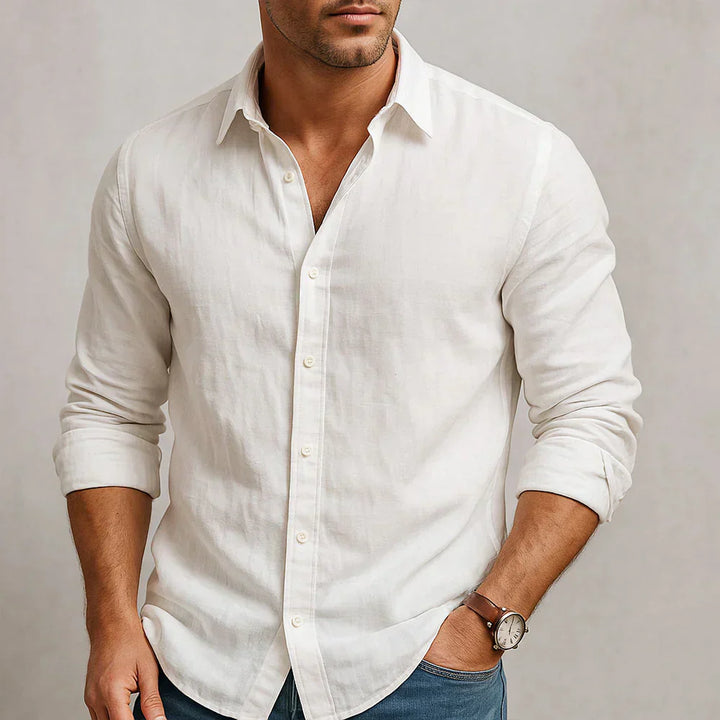 Adrian - Handmade Linen Shirt for Men