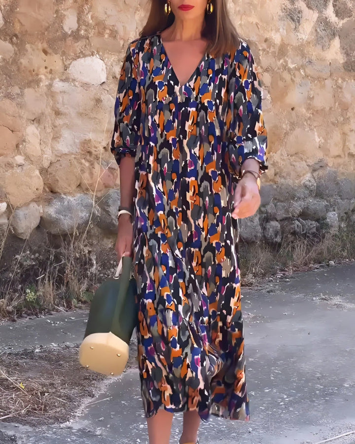 ASIRA - Printed Bohemian Dress