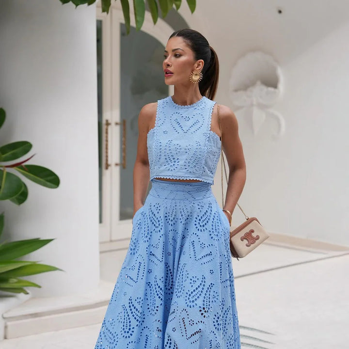 Lyxa Melbourne | Azzurra Elegance Skirt & Top Set