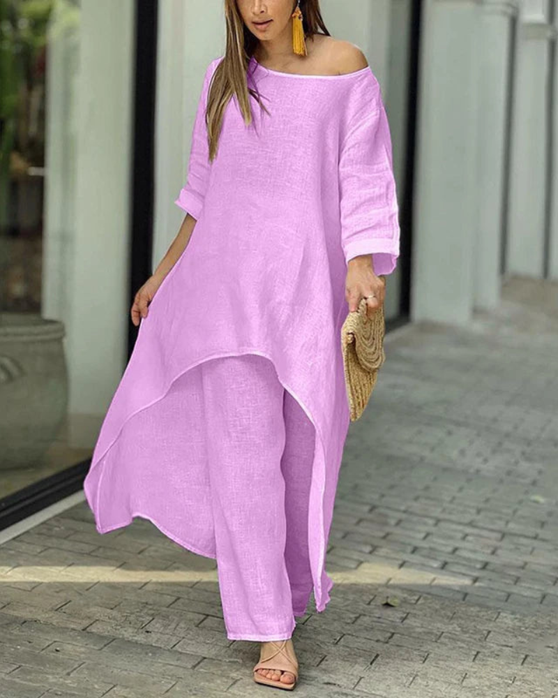POLIAN - 2-PIECE SET IN COTTON AND LINEN