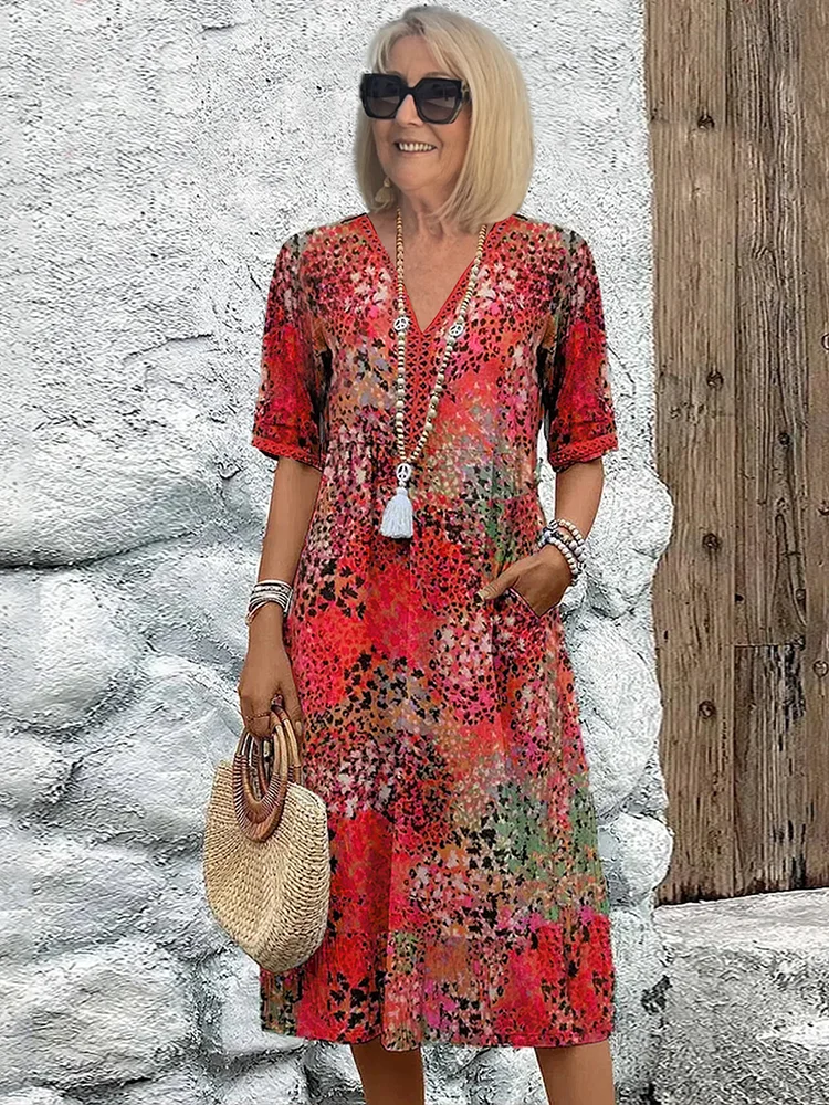 Colette™ – Printed Midi Dress