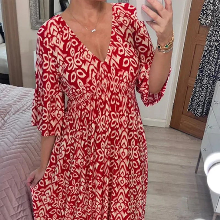 Althea™ – Bohemian V-Neck Maxi Dress