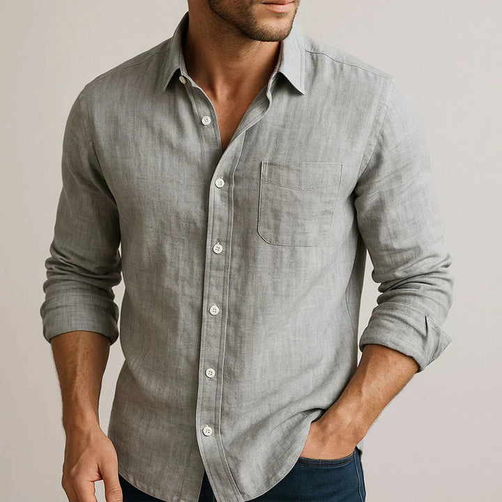 Adrian - Handmade Linen Shirt for Men